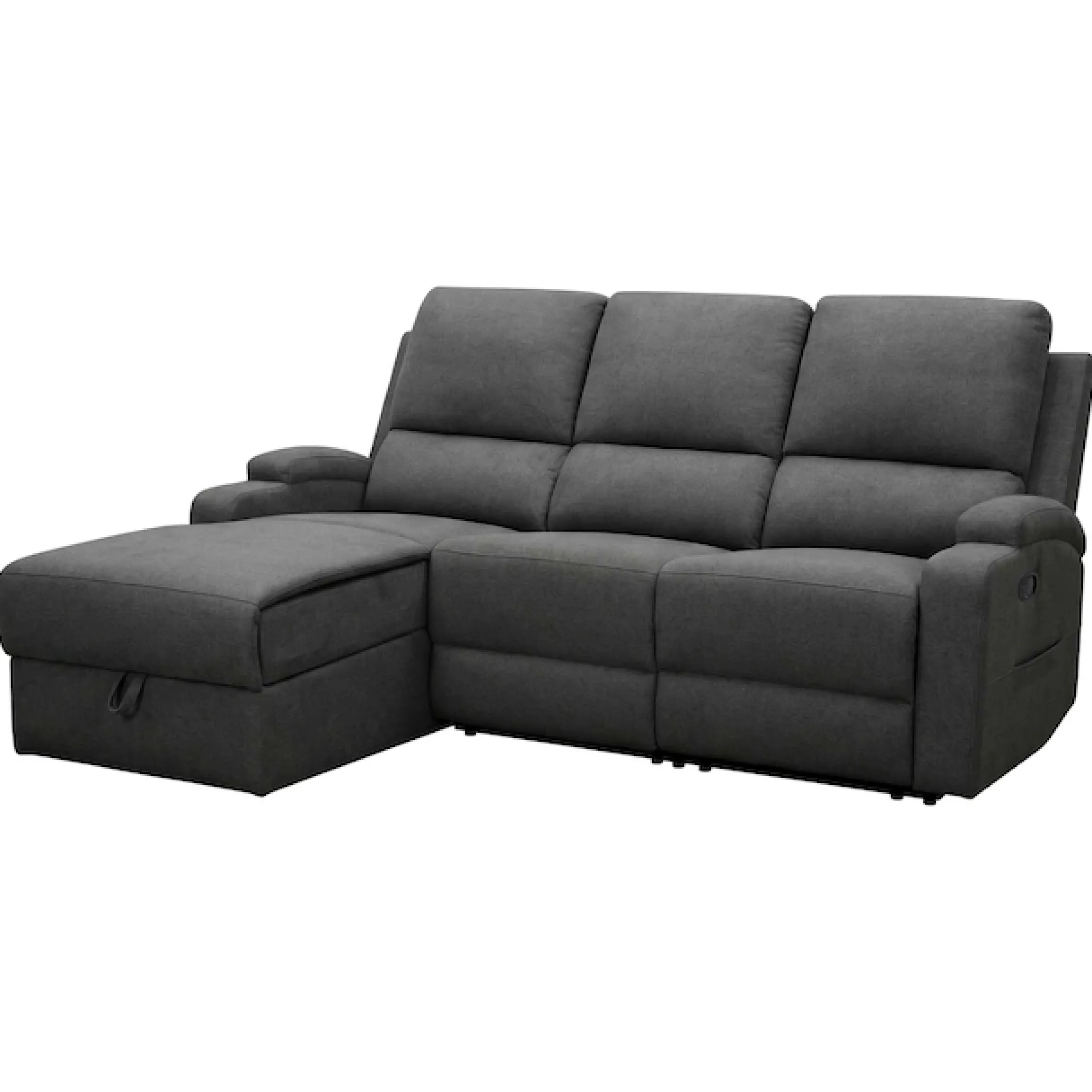 OTTO home Ecksofa »NAPORI Struktur, Multimediasofa, L-Form« man. oder elektr. Relaxfuntion, USB-A bei elektr. Variante, Staukasten