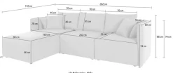 OTTO home Ecksofa »Nöre L-Form« 3 Teile, in vielen Bezugsqualitäten und Farben. Modulteile s. 
