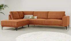 OTTO home Ecksofa »OLAND Chenille L-Form, B: 289 cm, Skandi-Design« Struktur, Flachgewebe, Luxus-Microfaser, Boucle