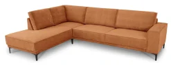 OTTO home Ecksofa »OLAND Chenille L-Form, B: 289 cm, Skandi-Design« Struktur, Flachgewebe, Luxus-Microfaser, Boucle