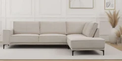 OTTO home Ecksofa »OLAND Cord L-Form, B: 289 cm, Skandi-Design« Struktur, Flachgewebe, Luxus-Microfaser, Boucle