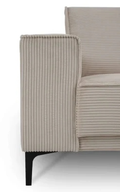 OTTO home Ecksofa »OLAND Cord L-Form, B: 289 cm, Skandi-Design« Struktur, Flachgewebe, Luxus-Microfaser, Boucle