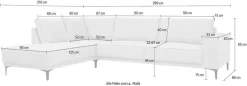 OTTO home Ecksofa »OLAND Luxus-Microfaser L-Form, B: 289 cm, Skandi-Design« Struktur, Flachgewebe, Luxus-Microfaser, Boucle