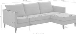 OTTO home Ecksofa »Rekvik L-Form« mit Wellenunterfederung, Ottomane beidseitig montierbar