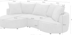 OTTO home Ecksofa »Sana L-Form, B: 260 cm, organische Form, Otto.Verlässliche Qualität« Loungesofa mit Wellenunterfederung
