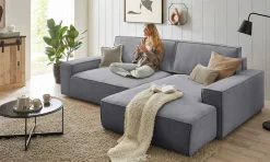 OTTO home Ecksofa »SHERWOOD XXL Cord 284, Big-Sofa L-Form, tiefe Sitzfläche 95 cm« Recamiere rechts/links, als Schlafsofa stellbar, Cord u. Leinenoptik