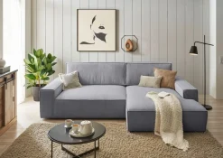 OTTO home Ecksofa »SHERWOOD XXL Cord 284, Big-Sofa L-Form, tiefe Sitzfläche 95 cm« Recamiere rechts/links, als Schlafsofa stellbar, Cord u. Leinenoptik