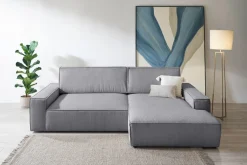 OTTO home Ecksofa »SHERWOOD XXL Cord 284, Big-Sofa L-Form, tiefe Sitzfläche 95 cm« Recamiere rechts/links, als Schlafsofa stellbar, Cord u. Leinenoptik