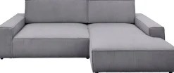 OTTO home Ecksofa »SHERWOOD XXL Cord 284, Big-Sofa L-Form, tiefe Sitzfläche 95 cm« Recamiere rechts/links, als Schlafsofa stellbar, Cord u. Leinenoptik