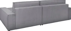 OTTO home Ecksofa »SHERWOOD XXL Cord 284, Big-Sofa L-Form, tiefe Sitzfläche 95 cm« Recamiere rechts/links, als Schlafsofa stellbar, Cord u. Leinenoptik