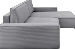 OTTO home Ecksofa »SHERWOOD XXL Cord 284, Big-Sofa L-Form, tiefe Sitzfläche 95 cm« Recamiere rechts/links, als Schlafsofa stellbar, Cord u. Leinenoptik