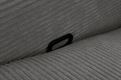 OTTO home Ecksofa »SKAANE in Cord, L-Form, 274 cm, manuelle u. elektrische Relaxfunktion,« rundes Design, Kopfteilverstellung, Federkernpolsterung