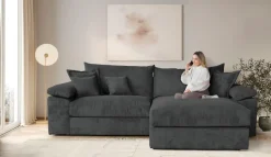 OTTO home Ecksofa »Soft&Cosy XXL L-Form, B: 303 cm - OTTO. Verlässliche Qualität.« Mega-Sofa, Cord oder Chenille-Struktur, mit Federkern & 4 Zierkissen