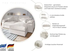 OTTO home Ecksofa »Soft&Cosy XXL L-Form, B: 303 cm - OTTO. Verlässliche Qualität.« Mega-Sofa, Cord oder Chenille-Struktur, mit Federkern & 4 Zierkissen