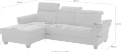 OTTO home Ecksofa »Solvei L-Form« mit Recamierenabschluß und Sitztiefenverstellung