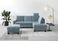 OTTO home Ecksofa »Summer L-Form« mit Ottomane, mit oder ohne Schlaffunktion und Bettkasten, Cord-Bezug