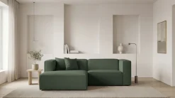 OTTO home Ecksofa »Tammie« Breite 222 cm, Webstoff fein, bodentief, mit Wellenunterfederung