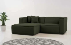 OTTO home Ecksofa »Tammie« Breite 222 cm, Webstoff fein, bodentief, mit Wellenunterfederung