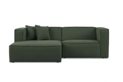 OTTO home Ecksofa »Tammie« Breite 222 cm, Webstoff fein, bodentief, mit Wellenunterfederung