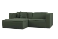 OTTO home Ecksofa »Tammie« Breite 222 cm, Webstoff fein, bodentief, mit Wellenunterfederung