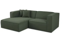 OTTO home Ecksofa »Tammie« Breite 222 cm, Webstoff fein, bodentief, mit Wellenunterfederung