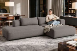 OTTO home Ecksofa »TIARRA Design-Sofa mit Ottomane recht/links bestellbar, Breite 287 cm« L-Form mit hochelastischer Schaum und Wellenunterfederung