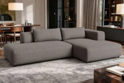 OTTO home Ecksofa »TIARRA Design-Sofa mit Ottomane recht/links bestellbar, Breite 287 cm« L-Form mit hochelastischer Schaum und Wellenunterfederung