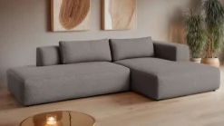 OTTO home Ecksofa »TIARRA Design-Sofa mit Ottomane recht/links bestellbar, Breite 287 cm« L-Form mit hochelastischer Schaum und Wellenunterfederung