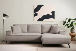 OTTO home Ecksofa »TVINNU Cord, L-Form, Breite 275 cm« wahlweise Recamiere rechts/links, schwarze Füße, bequemer Sitzkomfort