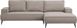 OTTO home Ecksofa »TVINNU Cord, L-Form, Breite 275 cm« wahlweise Recamiere rechts/links, schwarze Füße, bequemer Sitzkomfort