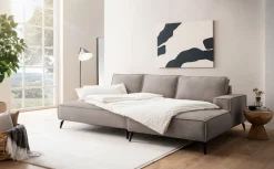 OTTO home Ecksofa »TVINNU Cord, L-Form, Breite 275 cm« wahlweise Recamiere rechts/links, schwarze Füße, bequemer Sitzkomfort