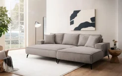 OTTO home Ecksofa »TVINNU Cord, L-Form, Breite 275 cm« wahlweise Recamiere rechts/links, schwarze Füße, bequemer Sitzkomfort
