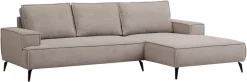 OTTO home Ecksofa »TVINNU Cord, L-Form, Breite 275 cm« wahlweise Recamiere rechts/links, schwarze Füße, bequemer Sitzkomfort