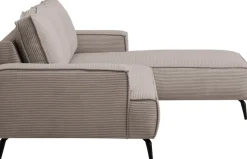 OTTO home Ecksofa »TVINNU Cord, L-Form, Breite 275 cm« wahlweise Recamiere rechts/links, schwarze Füße, bequemer Sitzkomfort