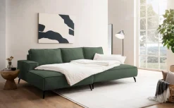 OTTO home Ecksofa »TVINNU Cord, L-Form, 275 cm, mit Hocker« stellbar zum Schlafsofa (Krokodilverbinder)