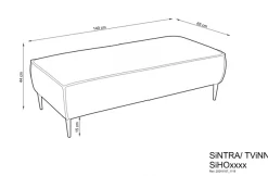 OTTO home Ecksofa »TVINNU Cord, L-Form, 275 cm, mit Hocker« stellbar zum Schlafsofa (Krokodilverbinder)