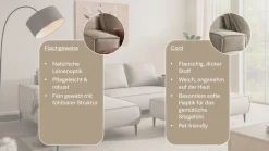 OTTO home Ecksofa »TVINNU Cord, L-Form, 275 cm, mit Hocker« stellbar zum Schlafsofa (Krokodilverbinder)