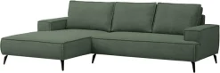 OTTO home Ecksofa »TVINNU Cord, L-Form, 275 cm, mit Hocker« stellbar zum Schlafsofa (Krokodilverbinder)