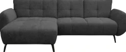 OTTO home Ecksofa »Viiborg 261 x 140 cm, mit Steppungen, elegant, modern« L-Form, pflegeleichter Bezug, hohe Füße - passend für Saugroboter!