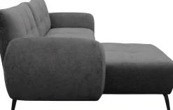 OTTO home Ecksofa »Viiborg 261 x 140 cm, mit Steppungen, elegant, modern« L-Form, pflegeleichter Bezug, hohe Füße - passend für Saugroboter!