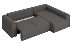 OTTO home Ecksofa »Zacharia wahlweise Schlafsofa mit Bettkasten, B/T/H 250/166/86 cm« L-Form mit Wellenunterfederung, Ottomane rechts oder links bestellbar