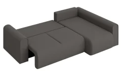 OTTO home Ecksofa »Zacharia wahlweise Schlafsofa mit Bettkasten, B/T/H 250/166/86 cm« L-Form mit Wellenunterfederung, Ottomane rechts oder links bestellbar