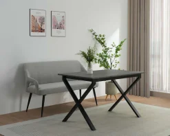 OTTO home Essbank »Darragh« schwarze Metallbeine, pflegeleichter Webstoff Bezug, Breite 140 cm