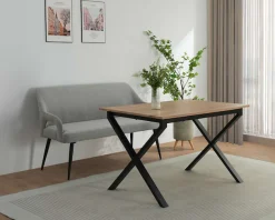 OTTO home Essbank »Darragh« schwarze Metallbeine, pflegeleichter Webstoff Bezug, Breite 140 cm