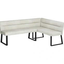 OTTO home Essbank »Ivanna« schwarzes Metallgestell, Webstoff Bezug, Breite 193/152