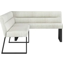 OTTO home Essbank »Ivanna« schwarzes Metallgestell, Webstoff Bezug, Breite 193/152