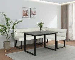 OTTO home Essbank »Ivanna« schwarzes Metallgestell, Webstoff Bezug, Breite 193/152