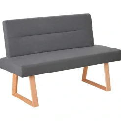 OTTO home Essbank »Mellio« Beine aus massiver Eiche, pflegeleichtem Webstoff Bezug, Breite 140 cm