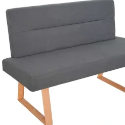 OTTO home Essbank »Mellio« Beine aus massiver Eiche, pflegeleichtem Webstoff Bezug, Breite 140 cm