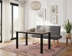 OTTO home Essbank »Mellio« Beine aus massiver Eiche, pflegeleichtem Webstoff Bezug, Breite 140 cm